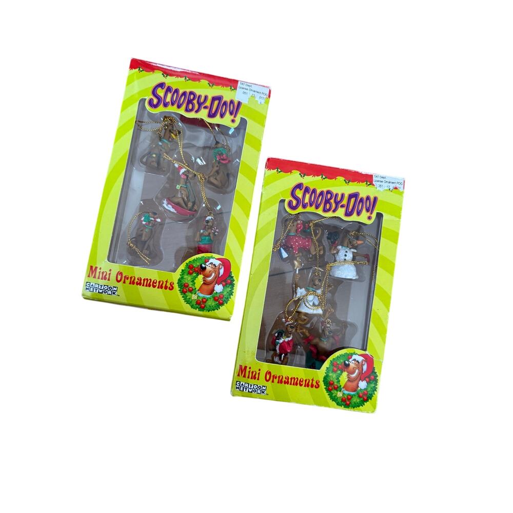 Scooby‎ Doo mini ornaments two sets of 5 Warner Bros.
